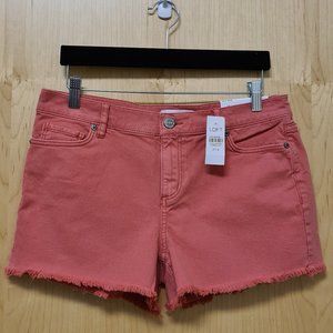LOFT NWT Pink Cut Off Denim Shorts size 4 , 27